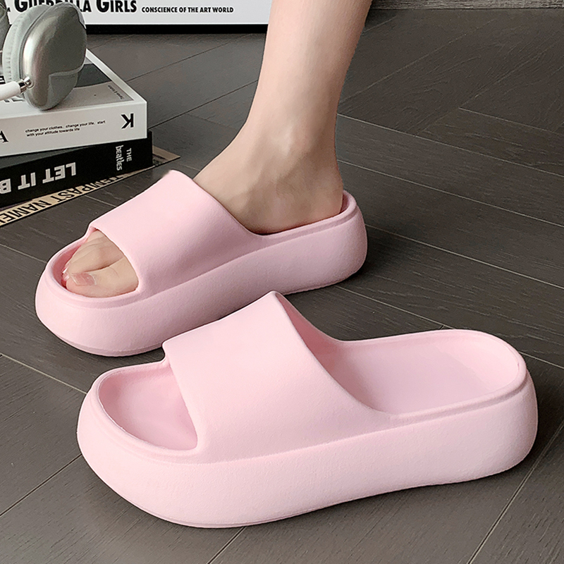 Waders - Thick Bottom 6cm Pink Slippers For