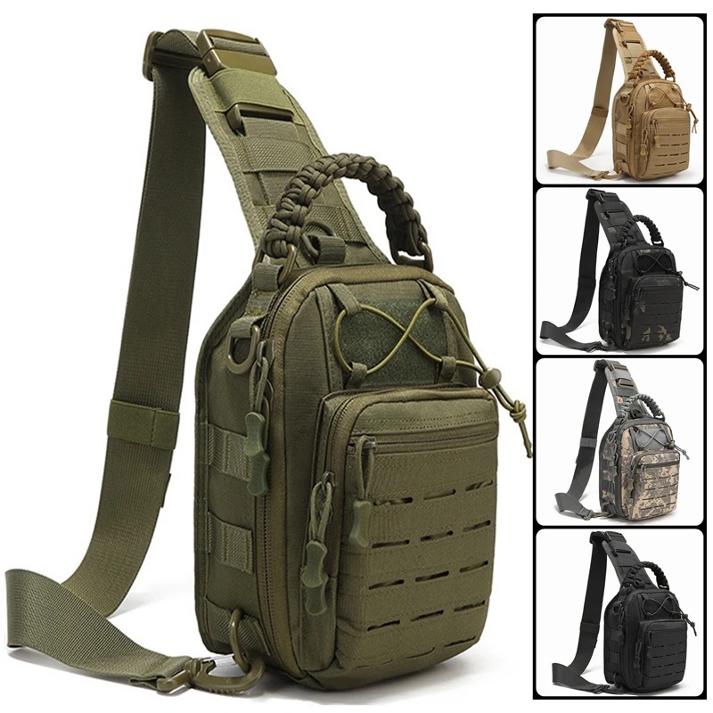 Fishing Backpack - Men's Outdoor Chest Bag Tactical Shoulder
