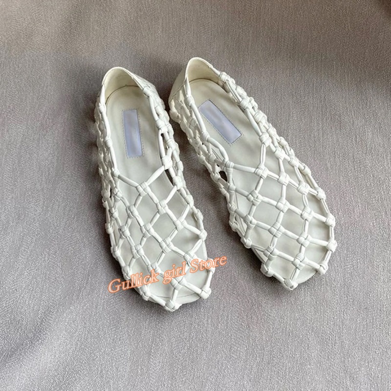 Waders - French Woven Mesh Hollow flat Sandals
