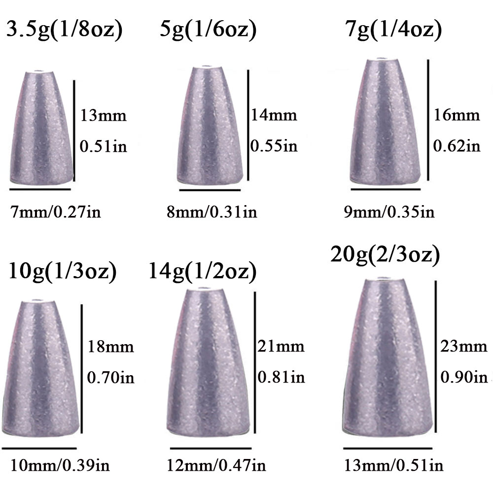 3.5g 5g 7g 10g 14g 20g Bullet  - Fishing Equipment Wholesale recensione e prezzo