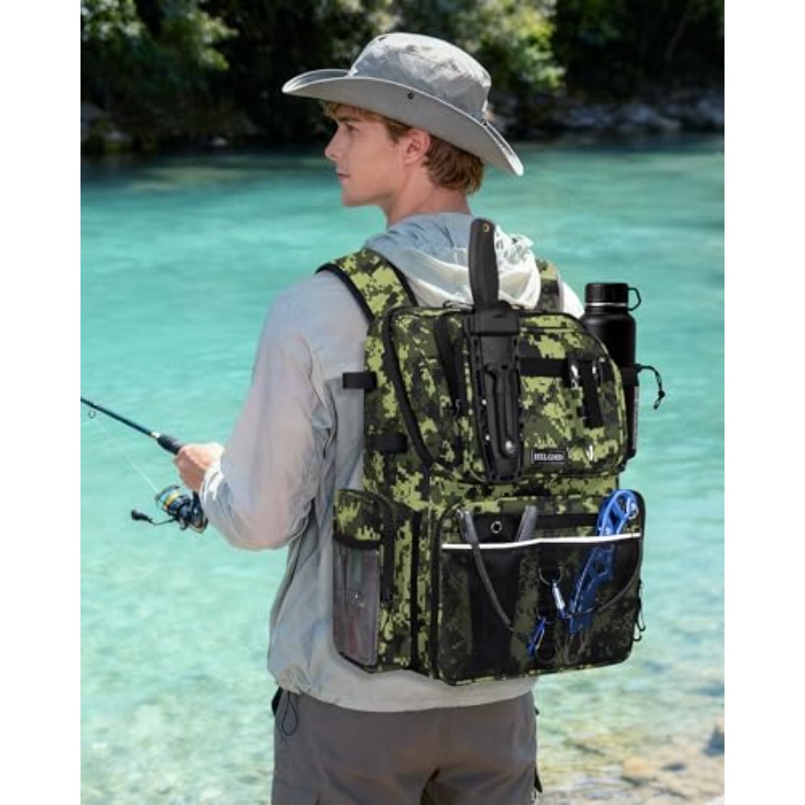 Fishing Backpack with Rod Hold - Fishing Equipment In recensione e prezzo